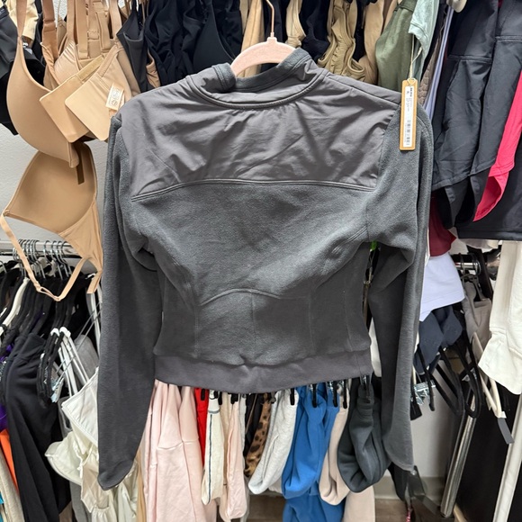 SKIMS fleece lounge fitted jacket storm - Picture 7 of 7